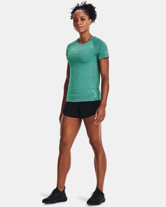Women's UA Seamless Run Short Sleeve, Green, pdpMainDesktop image number 2